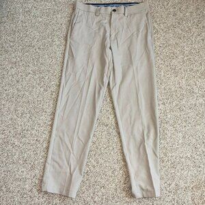 Haggar Cool Right Performance Beige Tan Flex Straight Fit 32 x 30